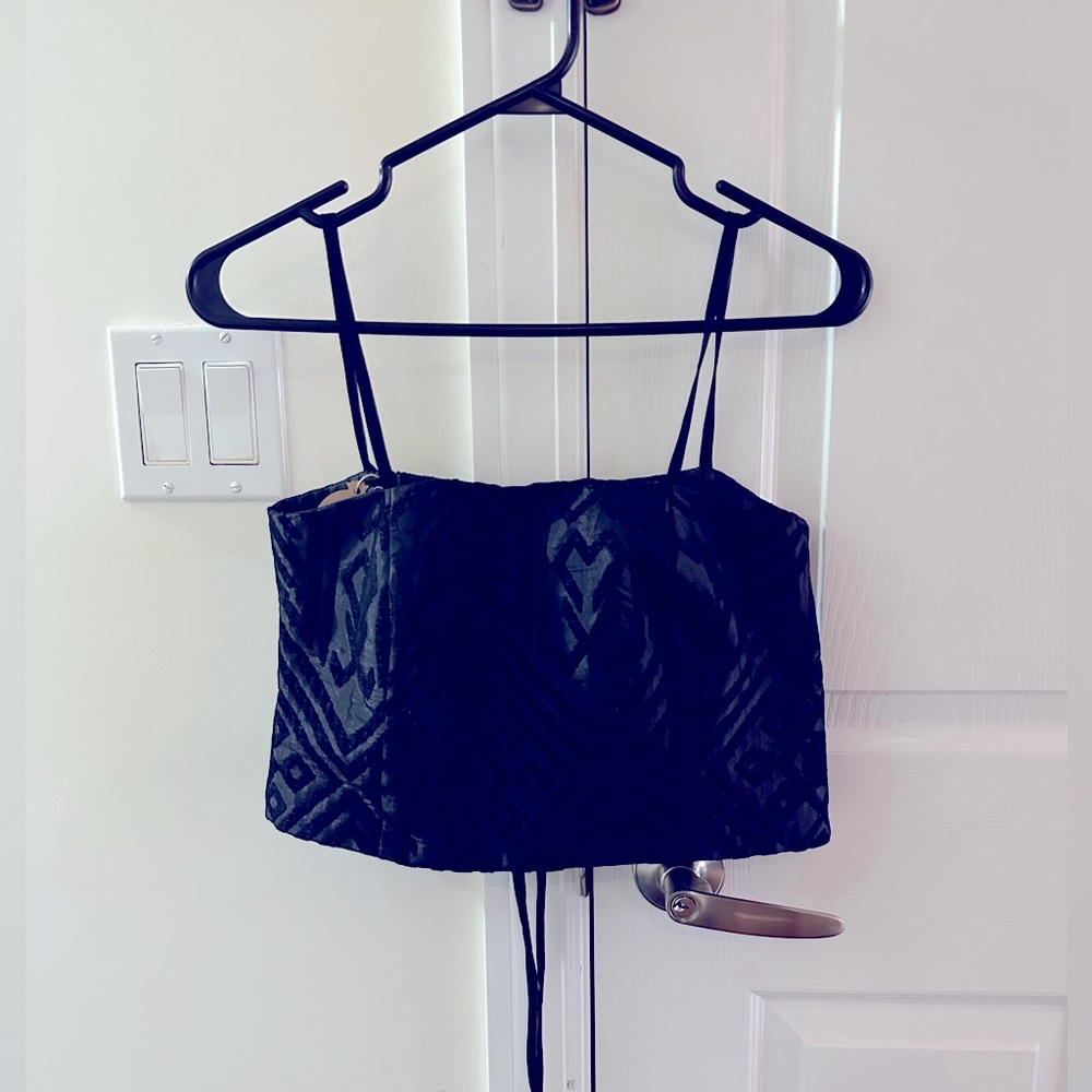 Black Brand New Crop Top
